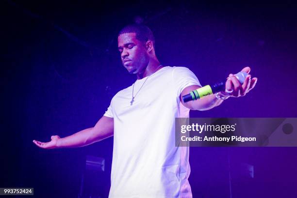 Ferg performs on stage at Roseland Theater on July 7, 2018 in Portland, Oregon.