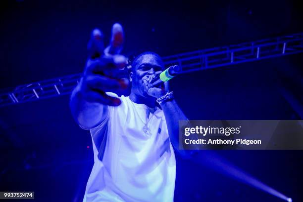 Ferg performs on stage at Roseland Theater on July 7, 2018 in Portland, Oregon.