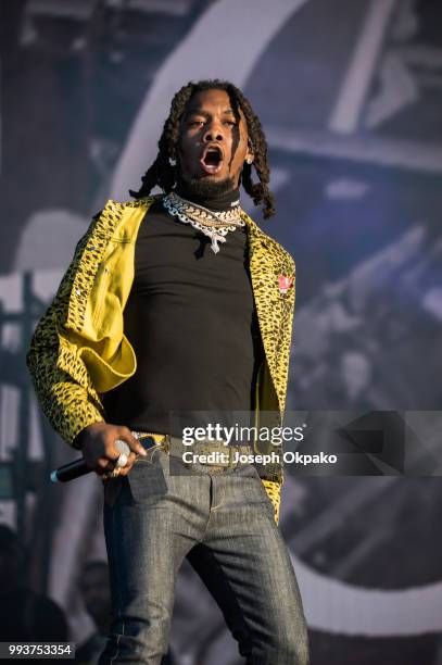 Offset of Migos performs on Day 2 of Wireless Festival 2018 at Finsbury Park on July 7, 2018 in London, England.