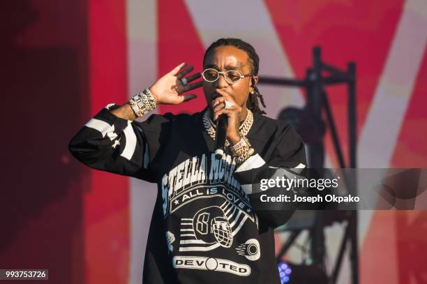 Quavo of Migos performs on Day 2 of Wireless Festival 2018 at Finsbury Park on July 7, 2018 in London, England.