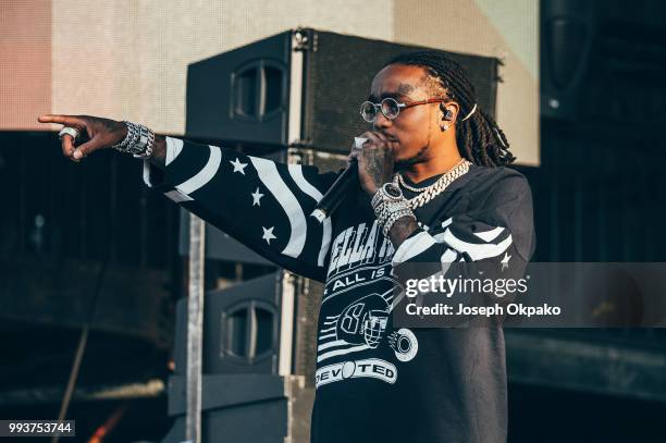 Quavo of Migos performs on Day 2 of Wireless Festival 2018 at Finsbury Park on July 7, 2018 in London, England.