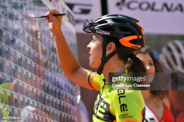 Start / Ane Santesteban Gonzalez of Spain and Team Ale Cipollini / during the 29th Tour of Italy 2018 - Women, Stage 3 a 132km stage from Corbetta to...