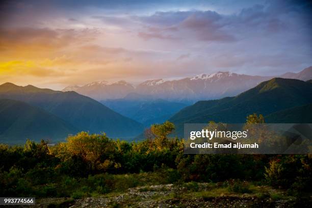 gabala mountains, azerbaijan - azerbaijan stock-fotos und bilder