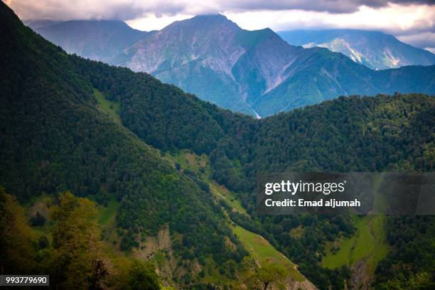 gabala mountains, azerbaijan - highland region stock pictures, royalty-free photos & images