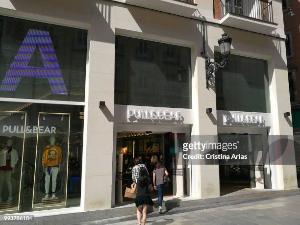 Pull & Bear store in Preciados street on April 2018 in Madrid, Spain.