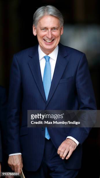 Chancellor of the Exchequer Philip Hammond attends a service to celebrate the 70th Anniversary of the NHS at Westminster Abbey on July 5, 2018 in...