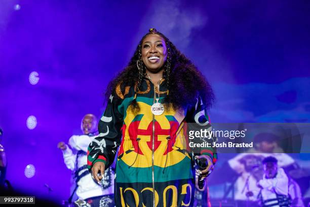 Missy Elliot performs during the 2018 Essence Festival at the Mercedes-Benz Superdome on July 7, 2018 in New Orleans, Louisiana.