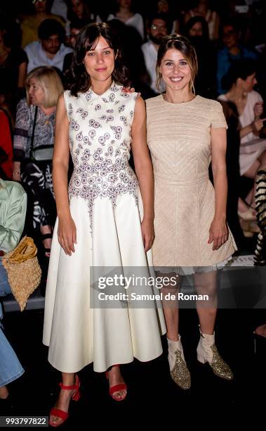 Ruth Llopis and Nuria del Rio attend Teresa Helbig show at Mercedes Benz Fashion Week Madrid Spring/ Summer 2019 on July 8, 2018 in Madrid, Spain. On...