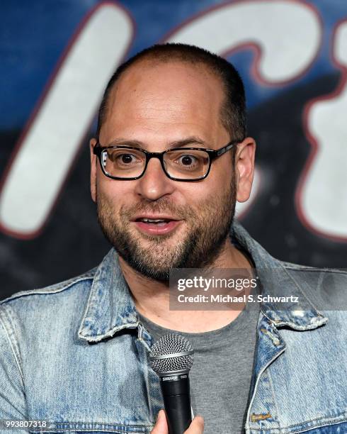 Comedian Jerry Rocha performs during his appearance at The Ice House Comedy Club on July 7, 2018 in Pasadena, California.