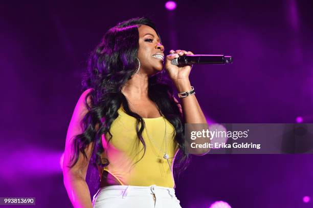 Remy Ma performs at the 2018 Essence Music Festival at the Mercedes-Benz Superdome on July 7, 2018 in New Orleans, Louisiana.