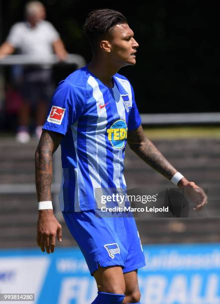 Davie Selke of Hertha BSC during the game between Hertha BSC and Westfalia Herne at the Mondpalast-Arena on july 8, 2018 in Herne, Germany.