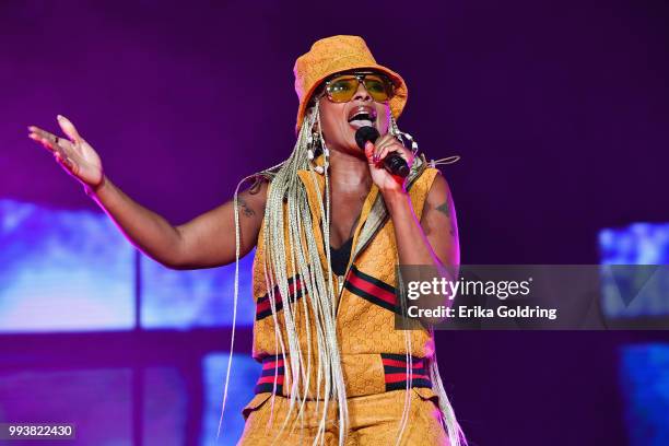 Mary J Blige performs at the 2018 Essence Music Festival at the Mercedes-Benz Superdome on July 7, 2018 in New Orleans, Louisiana.