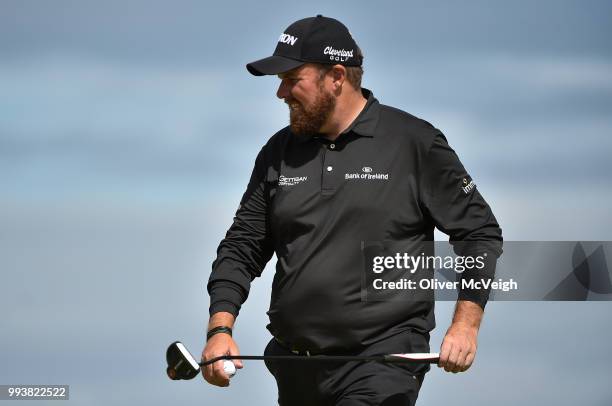 Donegal , Ireland - 8 July 2018; Shane Lowry of Ireland on the 16th green during Day Four of the Dubai Duty Free Irish Open Golf Championship at...