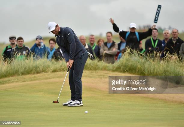 Donegal , Ireland - 8 July 2018; Rory McIlroy of Northern Ireland putts on the 10th green during Day Four of the Dubai Duty Free Irish Open Golf...