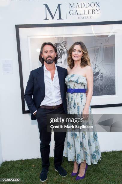 Jay Rutland and Actress Rose Byrne attend the Hamptons Magazine Cover Star Rose Byrne Celebration Presented By Lalique Along With Maddox Gallery at...