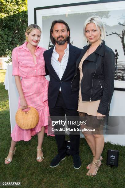 Sarah Bray, Jay Rutland and Anetta Nowosielska attend the Hamptons Magazine Cover Star Rose Byrne Celebration Presented By Lalique Along With Maddox...