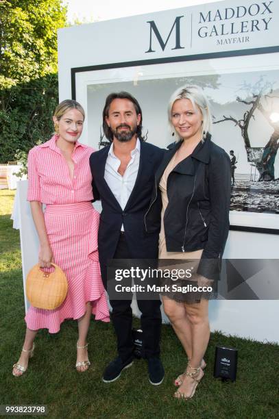 Sarah Bray, Jay Rutland and Anetta Nowosielska attend the Hamptons Magazine Cover Star Rose Byrne Celebration Presented By Lalique Along With Maddox...