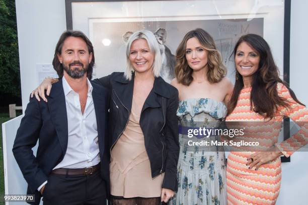 Jay Rutland, Anetta Nowosielska, Rose Byrne and Lynn Scotti attend the Hamptons Magazine Cover Star Rose Byrne Celebration Presented By Lalique Along...