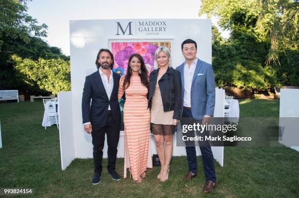 Jay Rutland, Lynn Scotti, Anetta Nowosielska and James Mun attend the Hamptons Magazine Cover Star Rose Byrne Celebration Presented By Lalique Along...