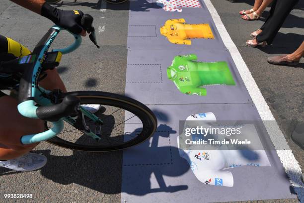 Start / Dylan Groenewegen of The Netherlands and Team LottoNL - Jumbo White Best Young Rider Jersey / Start Line / White Best Young Rider Jersey /...