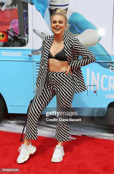 Tallia Storm attends the UK Premiere of "Incredibles 2" at THE BFI Southbank on July 8, 2018 in London, England.