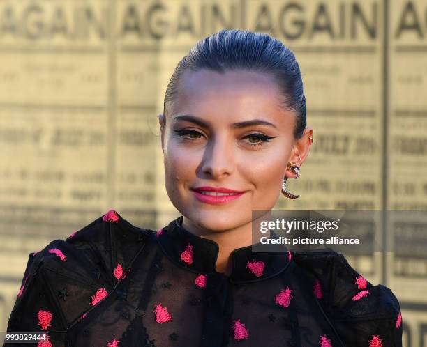 July 2018, Berlin, Germany: Sophia Thomalla arrives at the Stylenite held by the fashion label "Michalsky" at the Tempodrom in Berlin. The...