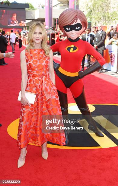 Holly Hunter attends the UK Premiere of "Incredibles 2" at THE BFI Southbank on July 8, 2018 in London, England.