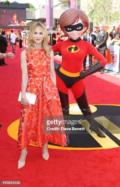 Holly Hunter attends the UK Premiere of "Incredibles 2" at THE BFI Southbank on July 8, 2018 in London, England.