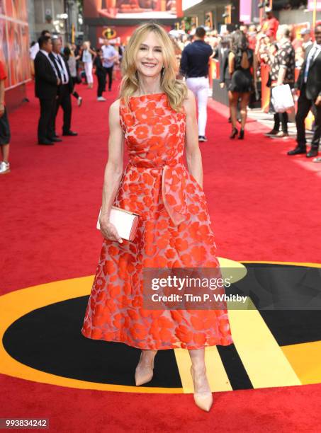 Holly Hunter attends the UK Premiere of Disney-Pixar's "Incredibles 2" at BFI Southbank on July 8, 2018 in London, England.