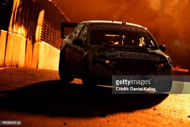 Chaz Mostert drives the Supercheap Auto Racing Ford Falcon FGX during race 18 of the Supercars Townsville 400 on July 8, 2018 in Townsville,...