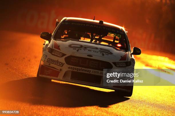 Will Davison drives the Milwaukee Racing Ford Falcon FGX during race 18 of the Supercars Townsville 400 on July 8, 2018 in Townsville, Australia.