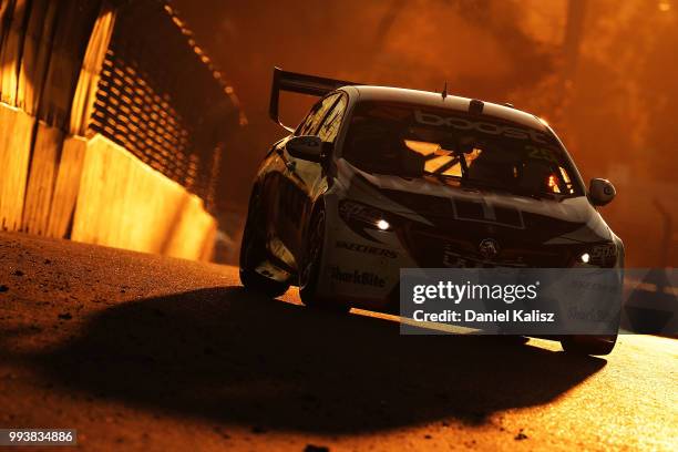 James Courtney drives the Mobil 1 Boost Mobile Racing Holden Commodore ZB during race 18 of the Supercars Townsville 400 on July 8, 2018 in...