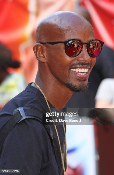 Sir Mo Farah attends the UK Premiere of "Incredibles 2" at THE BFI Southbank on July 8, 2018 in London, England.