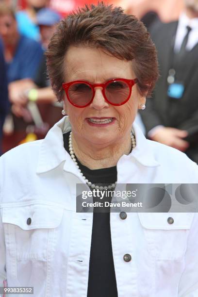 Billie Jean King attends the UK Premiere of "Incredibles 2" at THE BFI Southbank on July 8, 2018 in London, England.