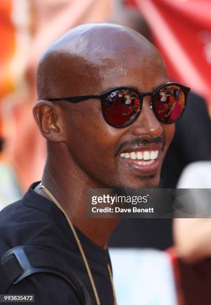 Sir Mo Farah attends the UK Premiere of "Incredibles 2" at THE BFI Southbank on July 8, 2018 in London, England.