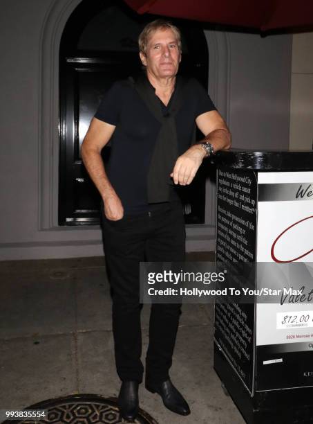 Michael Bolton is seen on July 7, 2018 in Los Angeles, California.