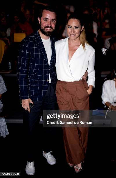 Ainhoa Arbizu attends Miguel Marinero show at Mercedes Benz Fashion Week Madrid Spring/ Summer 2019 on July 8, 2018 in Madrid, Spain. On July 8, 2018...