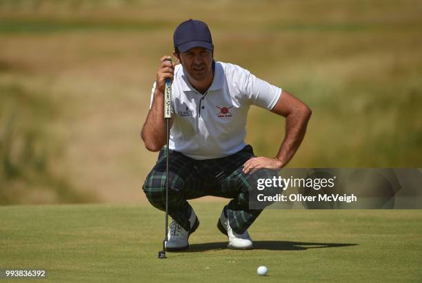 Donegal , Ireland - 8 July 2018; Jorge Campillo of Spain lines up a putt on the 13th green during Day Four of the Dubai Duty Free Irish Open Golf...