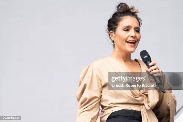 Jessie Ware performs on stage during TRNSMT Festival Day 5 at Glasgow Green on July 8, 2018 in Glasgow, Scotland.