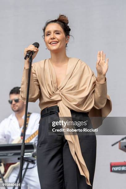 Jessie Ware performs on stage during TRNSMT Festival Day 5 at Glasgow Green on July 8, 2018 in Glasgow, Scotland.
