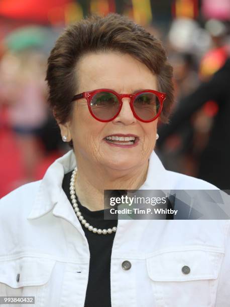 Billie Jean King attends the UK Premiere of Disney-Pixar's "Incredibles 2" at BFI Southbank on July 8, 2018 in London, England.