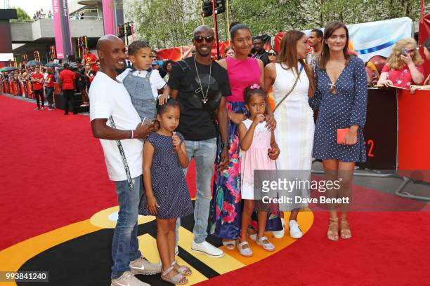 Sir Mo Farah and guests attend the UK Premiere of "Incredibles 2" at THE BFI Southbank on July 8, 2018 in London, England.
