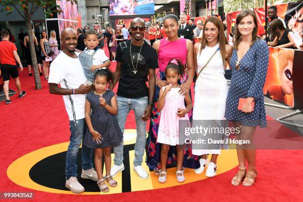 Sir Mo Farah and his family attend the 'Incredibles 2' UK Premiere at BFI Southbank on July 8, 2018 in London, England.