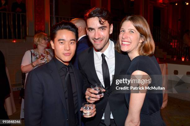 Devin Chung, Eduardo Sanchez Iriarte and Rachel Rees attend El Museo del Barrio's Gala honoring Ruben & Isabel Toledo and MAC Cosmetics, celebrating...