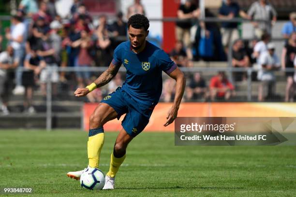 Ryan Fredericks in action during the preseason friendly between FC Winterthur and West Ham United on July 8, 2018 in Winterthur, Switzerland.
