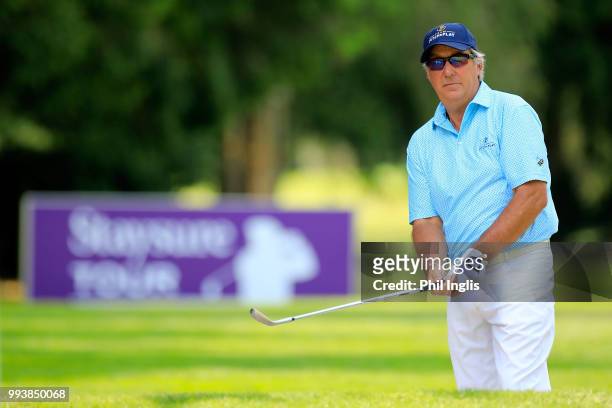 Barry Lane of England in action during Day Three of the Swiss Seniors Open at Golf Club Bad Ragaz on July 8, 2018 in Bad Ragaz, Switzerland.