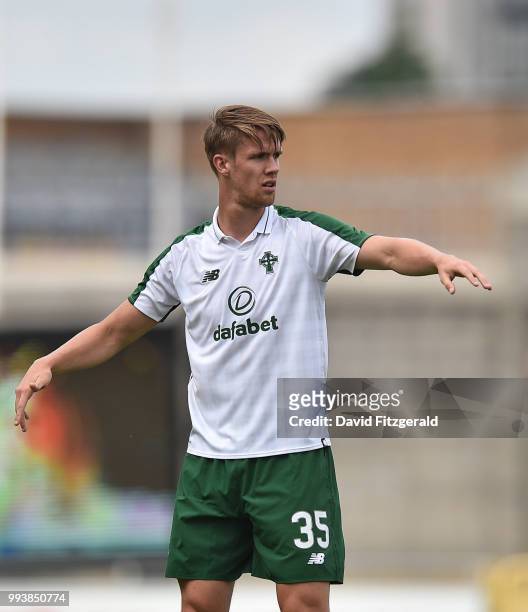 Dublin , Ireland - 7 July 2018; Kristoffer Ajer of Glasgow Celtic during the Soccer friendly between Shamrock Rovers and Glasgow Celtic at Tallaght...