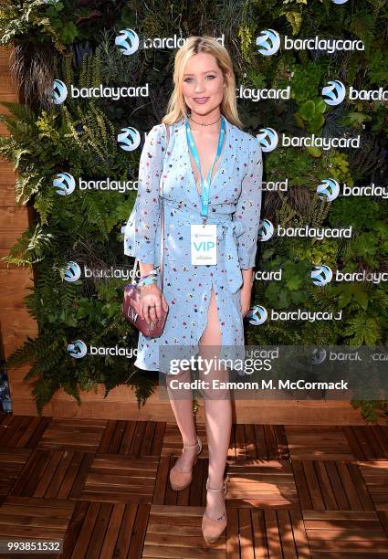 Laura Whitmore attends as Barclaycard present British Summer Time Hyde Park in Hyde Park on July 8, 2018 in London, England.