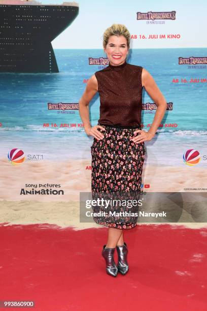 Anke Engelke attends the 'Hotel Transsilvanien 3' premiere at CineStar on July 8, 2018 in Berlin, Germany.