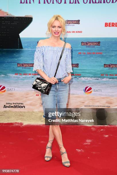 Franziska Knuppe attends the 'Hotel Transsilvanien 3' premiere at CineStar on July 8, 2018 in Berlin, Germany.